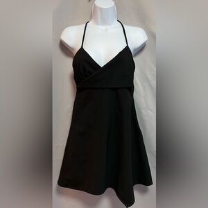ZARA Bodycon‎ Tank Dress Medium Black Sleeveless Sexy  Mini V-Neck